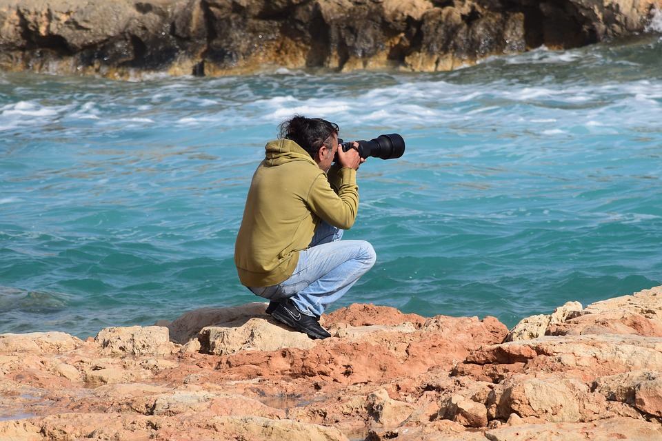 fotograf u moře